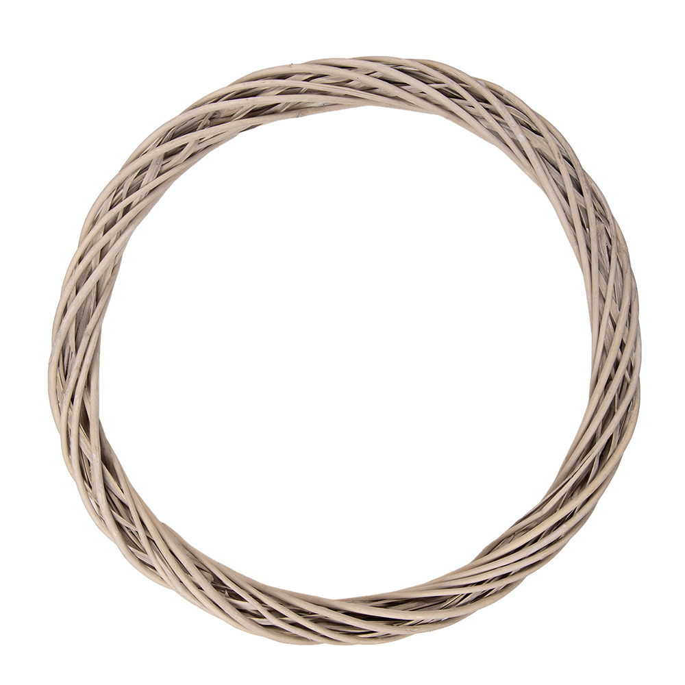 Clayre & Eef Krans Ø 50x5 cm Bruin Rotan afbeelding