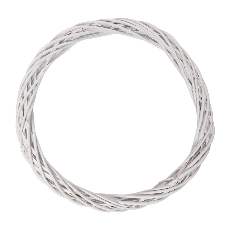Clayre & Eef Couronne Ø 50x5 cm Blanc Rotin
