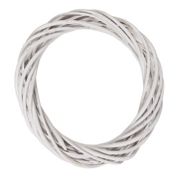 Clayre & Eef Couronne Ø 20x4 cm Blanc Rotin