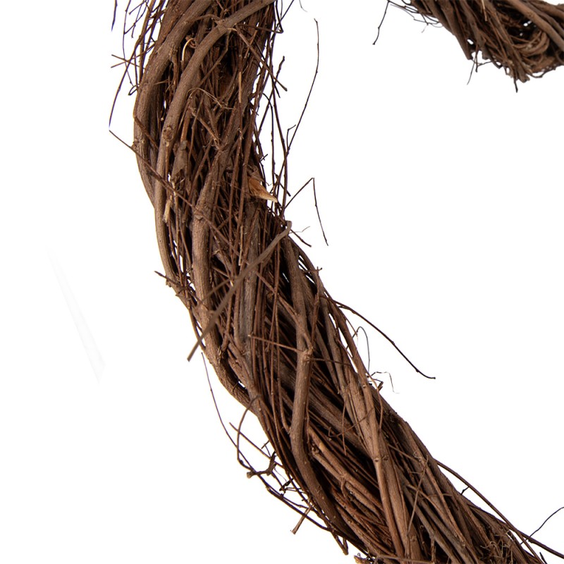 Clayre & Eef Couronne 30x30x3 cm Marron Rotin