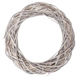Clayre & Eef Couronne Ø 40x8 cm Blanc Rotin