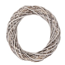 Clayre & Eef Couronne Ø 30x6 cm Blanc Rotin