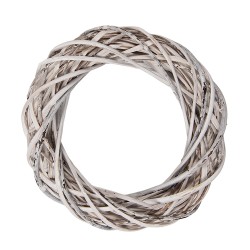 Clayre & Eef Couronne Ø 20x4 cm Blanc Rotin