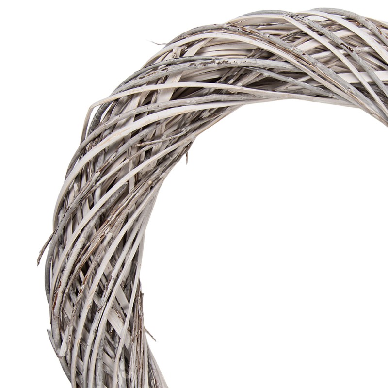 Clayre & Eef Couronne Ø 50x9 cm Blanc Rotin