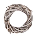 Clayre & Eef Couronne Ø 10x2 cm Blanc Rotin