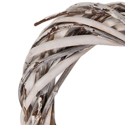 Clayre & Eef Couronne Ø 10x2 cm Blanc Rotin