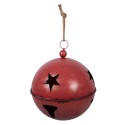 Clayre & Eef Statuetta decorativa di Natale Pallina di Natale Ø 60 / Ø 50 / Ø 40 cm Rosso Metallo