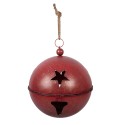 Clayre & Eef Statuetta decorativa di Natale Pallina di Natale Ø 60 / Ø 50 / Ø 40 cm Rosso Metallo