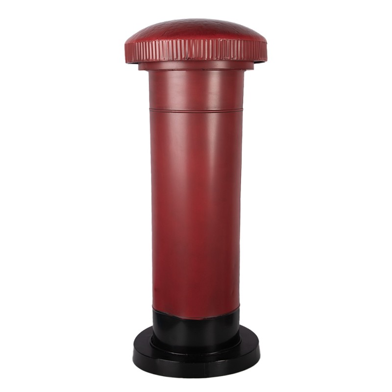 Clayre & Eef Statuetta decorativa di Natale Buca delle lettere Ø 36x86 cm Rosso Metallo