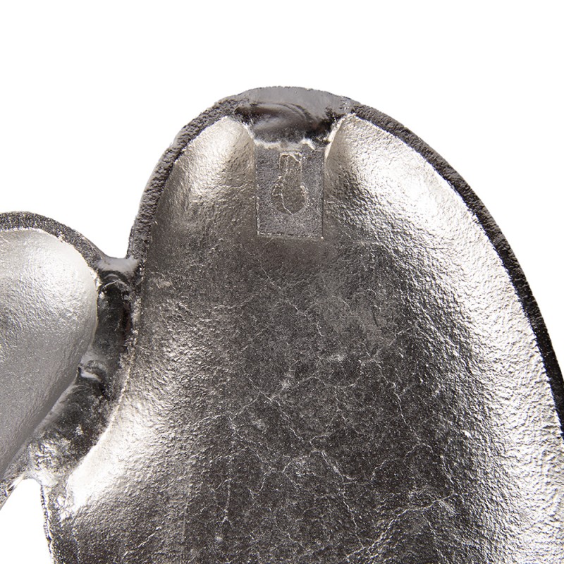 Clayre & Eef Wanddecoratie Vleugels 38x3x46 cm Zilverkleurig Aluminium