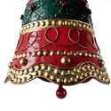 Clayre & Eef Kerstdecoratie Beeld Bel Ø 24x31 cm Rood Metaal