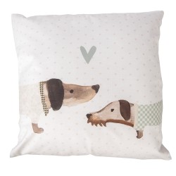 Clayre & Eef Kussenhoes 45x45 cm Beige Polyester