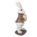Clayre & Eef Statuetta decorativa Coniglio 7x7x16 cm Bianco Plastica