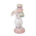 Clayre & Eef Statuetta decorativa Coniglio 8x6x14 cm Bianco Plastica