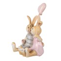 Clayre & Eef Statuetta decorativa Coniglio 8x6x10 cm Marrone Plastica