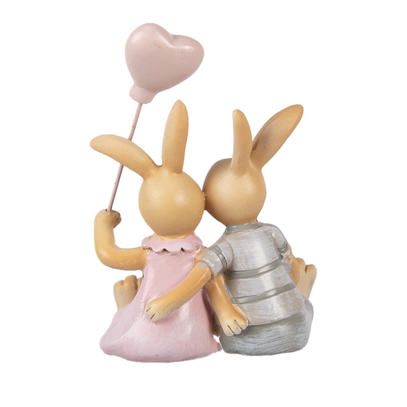 Clayre & Eef Statuetta decorativa Coniglio 8x6x10 cm Marrone Plastica