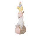Clayre & Eef Statuetta decorativa Coniglio 8x6x19 cm Bianco Plastica