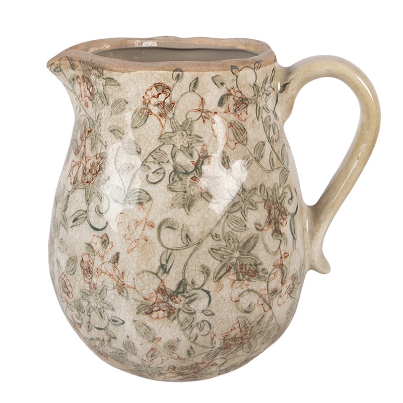 Clayre & Eef Dekorative Kanne 20x16x20 cm Beige Keramik