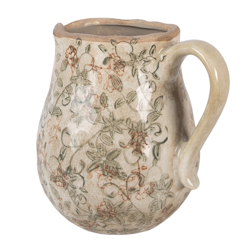 Clayre & Eef Dekorative Kanne 20x16x20 cm Beige Keramik