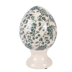 Clayre & Eef Dekorationsfigur Ei Ø 12x19 cm Beige Keramik