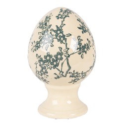Clayre & Eef Decorative Figurine Egg Ø 9x14 cm Yellow Ceramic