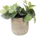 Clayre & Eef Bloempot Ø 18x16 cm Grijs Keramiek