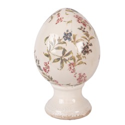 Clayre & Eef Decorative Figurine Egg Ø 12x19 cm Beige Ceramic