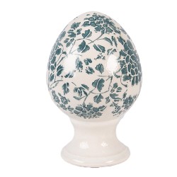 Clayre & Eef Dekorationsfigur Ei Ø 9x14 cm Beige Keramik