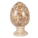 Clayre & Eef Image de décoration Œuf Ø 15x24 cm Beige Céramique