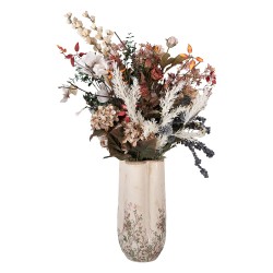 Clayre & Eef Vase Ø 16x36 cm Beige Keramik