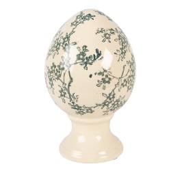 Clayre & Eef Image de décoration Œuf Ø 12x19 cm Jaune Céramique