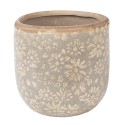 Clayre & Eef Fioriera Ø 14x13 cm Grigio Ceramica