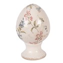 Clayre & Eef Decoratie Beeld Ei Ø 9x14 cm Beige Keramiek
