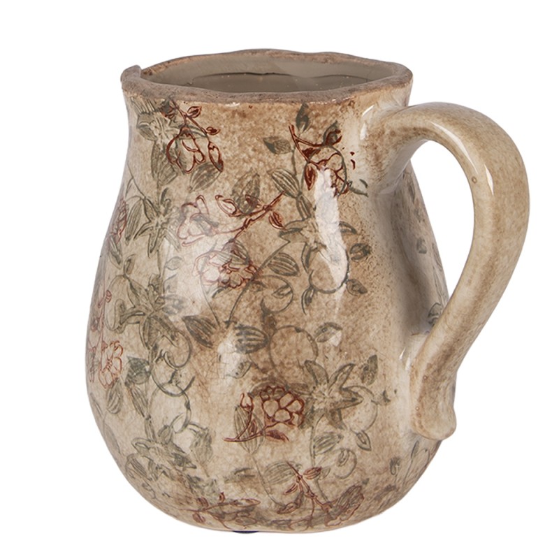 Clayre & Eef Dekorative Kanne 16x13x16 cm Beige Keramik