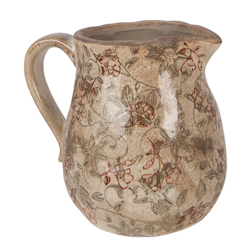 Clayre & Eef Dekorative Kanne 16x13x16 cm Beige Keramik