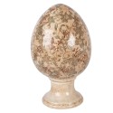 Clayre & Eef Decoratie Beeld Ei Ø 17x28 cm Beige Keramiek