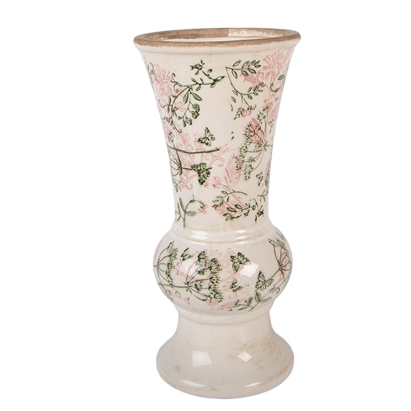 Clayre & Eef Vase Ø 13x26 cm Beige Keramik