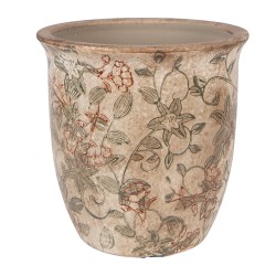 Clayre & Eef Blumentopf Ø 13x13 cm Beige Keramik