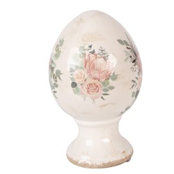Clayre & Eef Decorative Figurine Egg Ø 12x19 cm Beige Ceramic