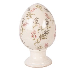 Clayre & Eef Dekorationsfigur Ei Ø 15x24 cm Beige Keramik