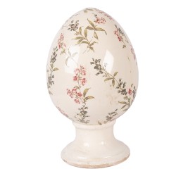 Clayre & Eef Dekorationsfigur Ei Ø 15x24 cm Beige Keramik