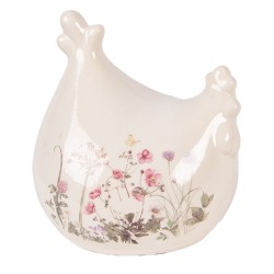 Clayre & Eef Decorative Figurine Chicken 12x11x13 cm Beige Ceramic