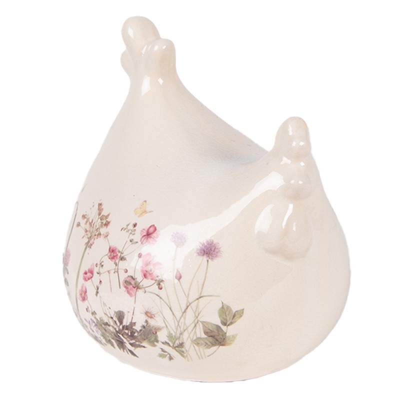 Clayre & Eef Decorative Figurine Chicken 12x11x13 cm Beige Ceramic