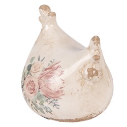 Clayre & Eef Decorative Figurine Chicken 12x11x13 cm Beige Ceramic