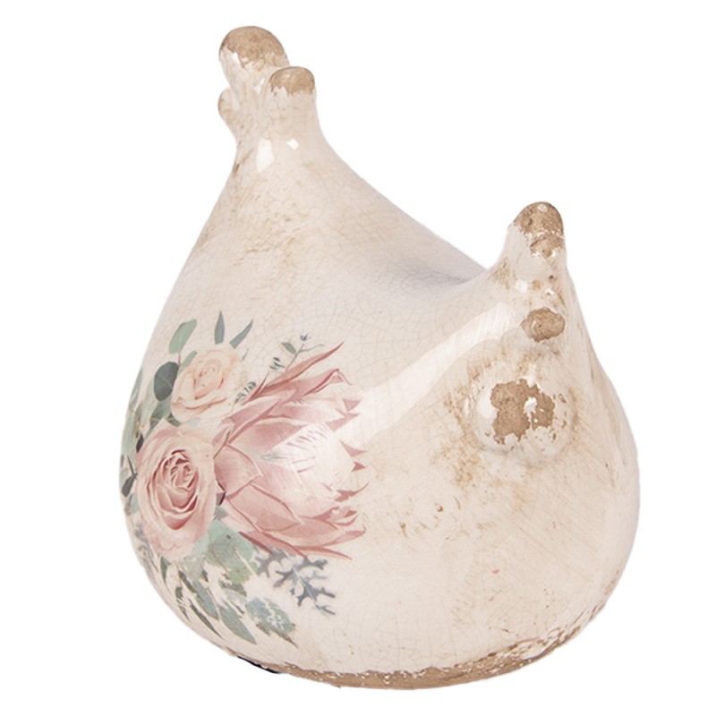 Clayre & Eef Decorative Figurine Chicken 12x11x13 cm Beige Ceramic