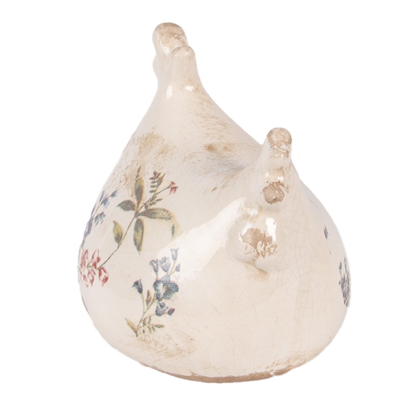Clayre & Eef Decorative Figurine Chicken 12x11x13 cm Beige Ceramic