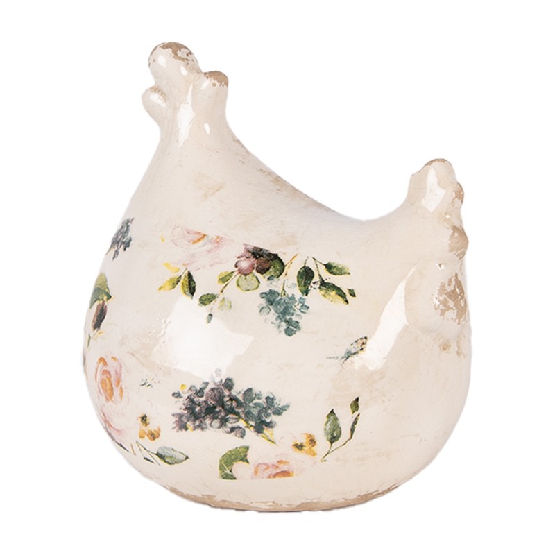 Clayre & Eef Decorative Figurine Chicken 12x11x13 cm Beige Ceramic