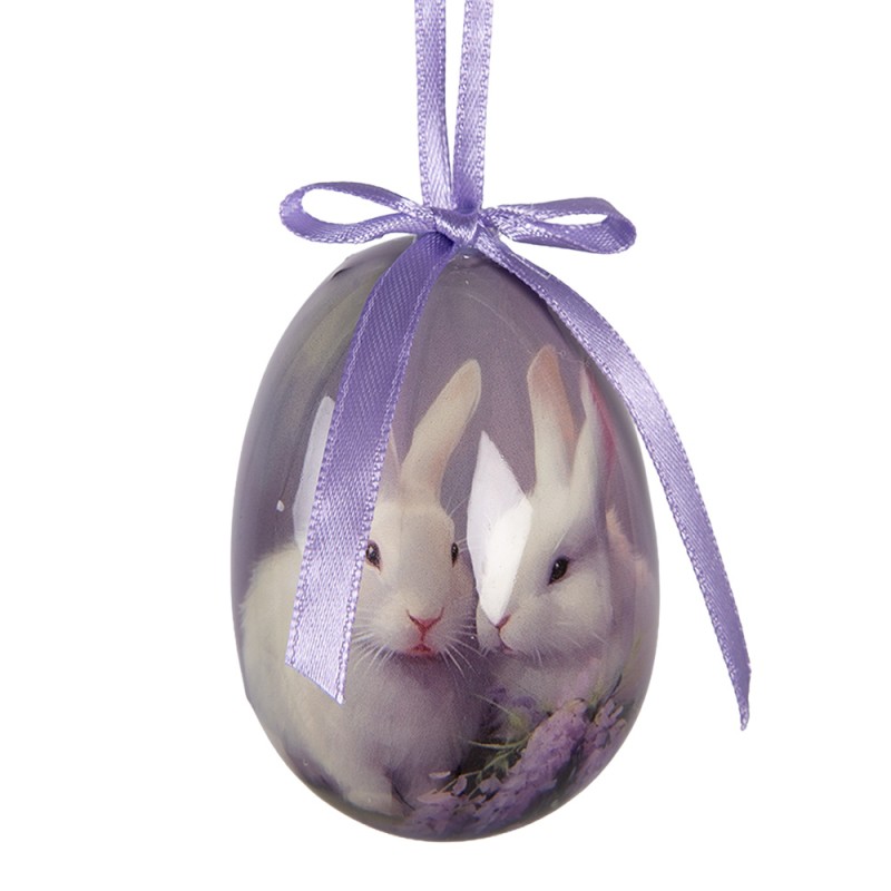 Clayre & Eef Easter ornament set of 9 Ø 5x8 cm Multiple Plastic