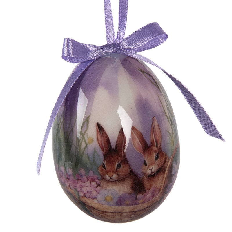Clayre & Eef Easter ornament set of 9 Ø 5x8 cm Multiple Plastic