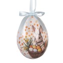 Clayre & Eef Easter ornament set of 6 7x10 cm White Plastic